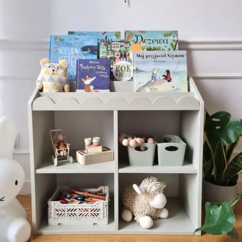 Biblioteczka book nook sage