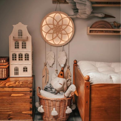 Lampka nocna dla dzieci łapacz snów boho