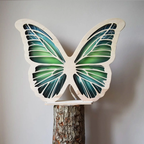 Lampka nocna dla dzieci zielony motylek