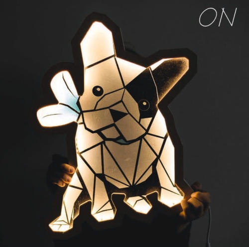 Lampka nocna dla dzieci piesek buldog francuski