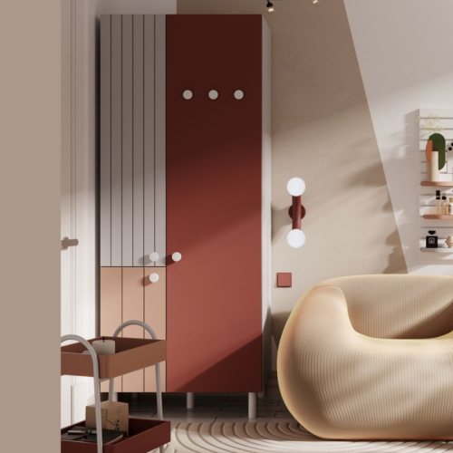 Szafa ryflowana match na nóżkach dust W3