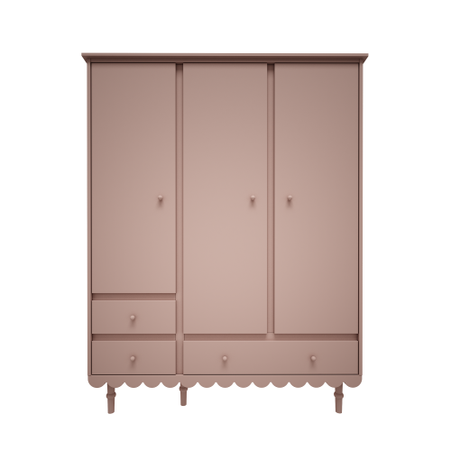 Szafa retro trzydrzwiowa różowa babushka