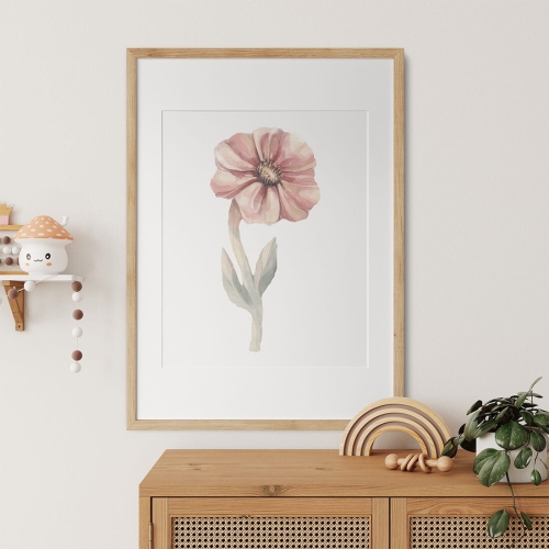 Plakat dla dziewczynki kwiat boho I