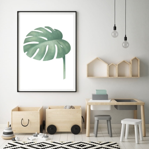 Plakat dla dzieci safari monstera