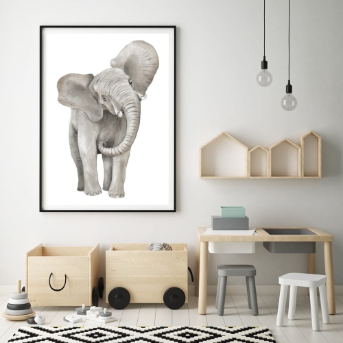Plakat dla dzieci safari słoń