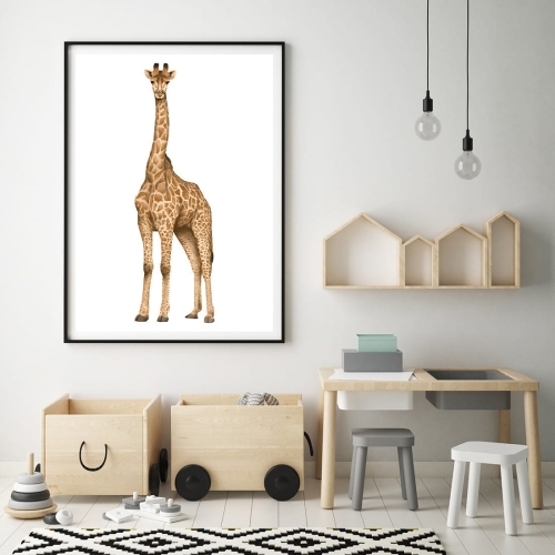 Plakat dla dzieci safari żyrafa