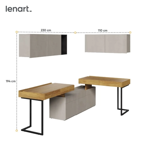 Biurko z zabudową do pokoju młodzieżowego Teen Flex 19