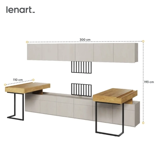 Biurko z zabudową do pokoju młodzieżowego Teen Flex 20