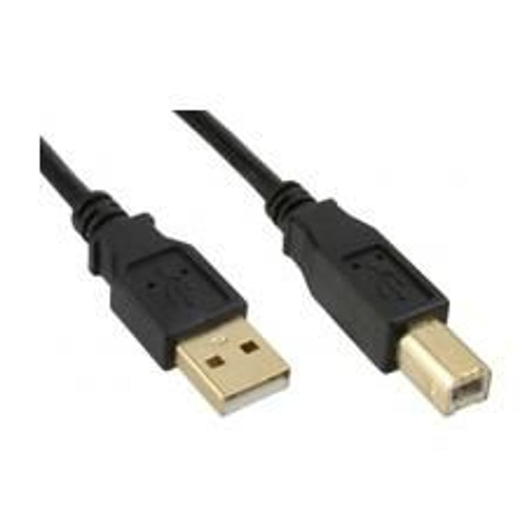 Microconnect 5m USB2.0 A-B M-M kabel USB USB A USB B Czarny USBAB5G