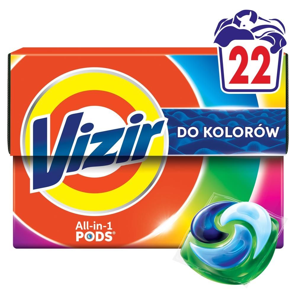 Vizir KAPSUŁKI do kolorowych tkanin Kapsułki do prania, 22 prań