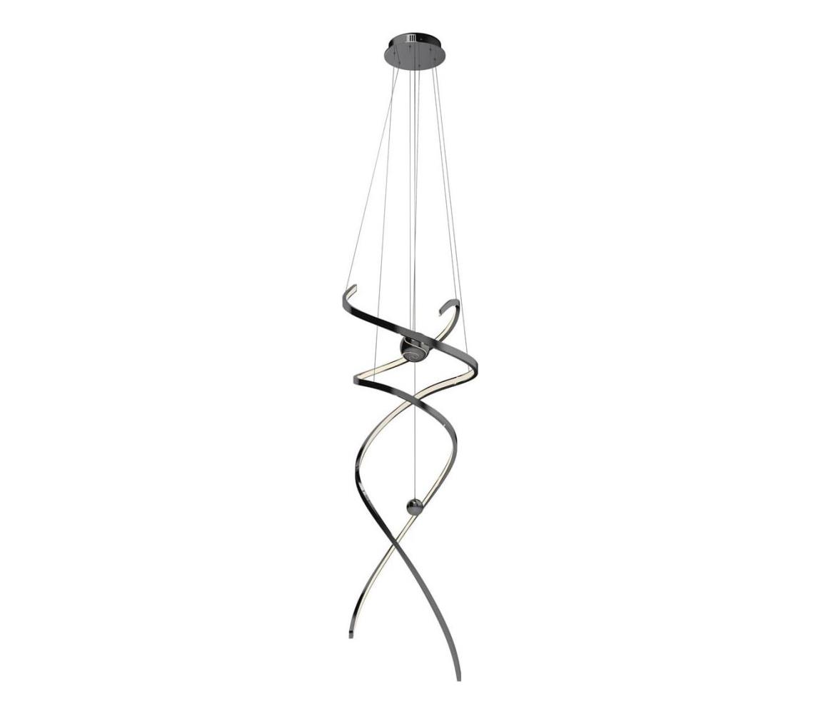 MAXLIGHT P0500D -LED S. żyrandol na lince RITZ LED/100W/230V śr. 60 cm CRI 90 czarny