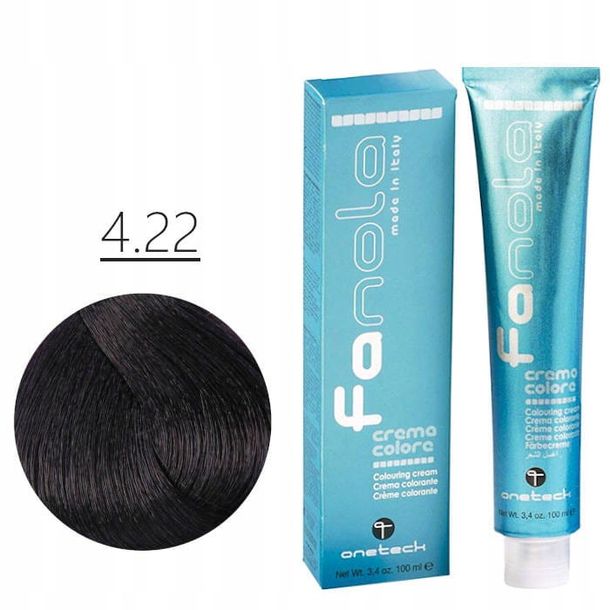 Fanola 4.22 Haircolor 100 ML średnio brązowy ciemny fiolet 086308