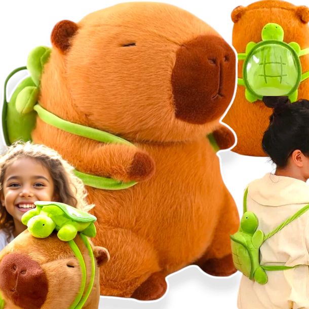 Kapibara - Maskotka Capybara Pluszowa Kapibara Z Plecakiem 40cm