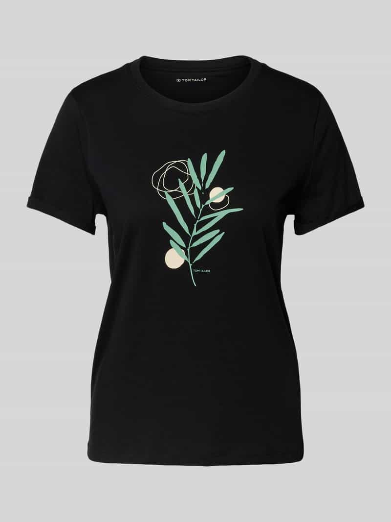 T-shirt o kroju regular fit z czystej bawełny