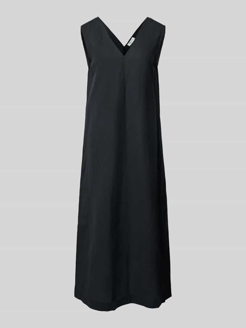 Sukienka lniana z dekoltem w serek