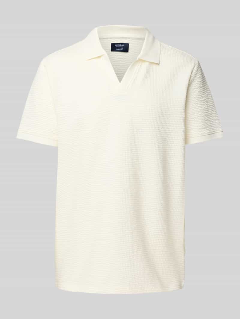 Koszulka polo o kroju regular fit z dekoltem w serek
