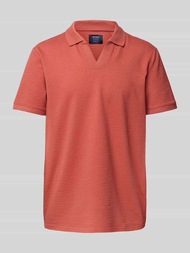 Koszulka polo o kroju regular fit z dekoltem w serek