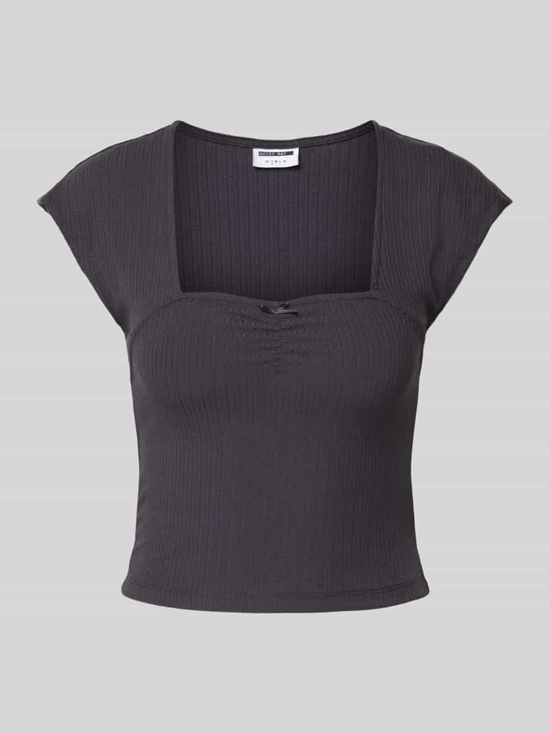 T-shirt z kwadratowym dekoltem model ‘SELENA’