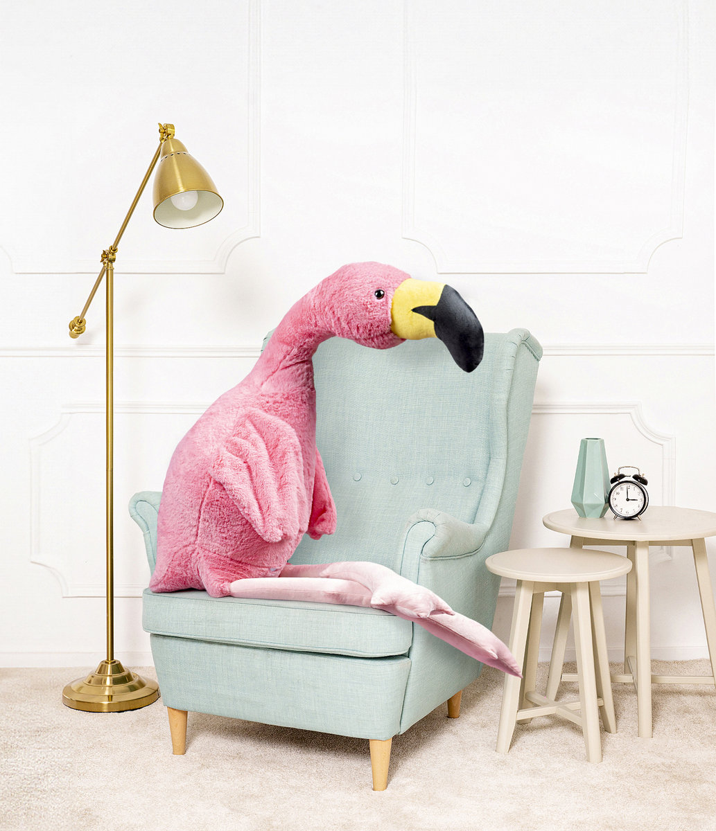 FLAMING PINKI DUŻY PLUSZOWY ZWIERZAK GIGANT ZABAWKA PRZYTULANKA 170cm