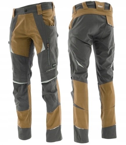 Spodnie robocze monterskie męskie ELASTYCZNE BAWEŁNA COTTONFLEX KHAKI