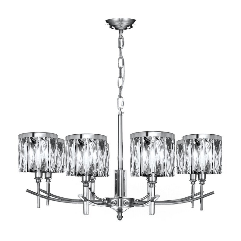 Eurofirany Lampa wisząca sufitowa Krystal 75x150 srebrny