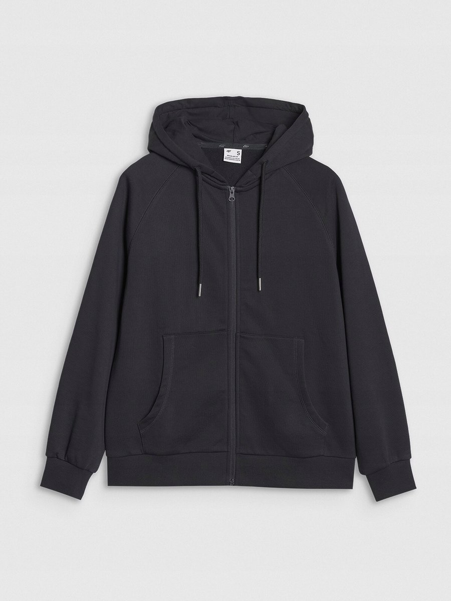 4F SWEATSHIRT - BLUZA CZARNA DAMSKA F1541 XL