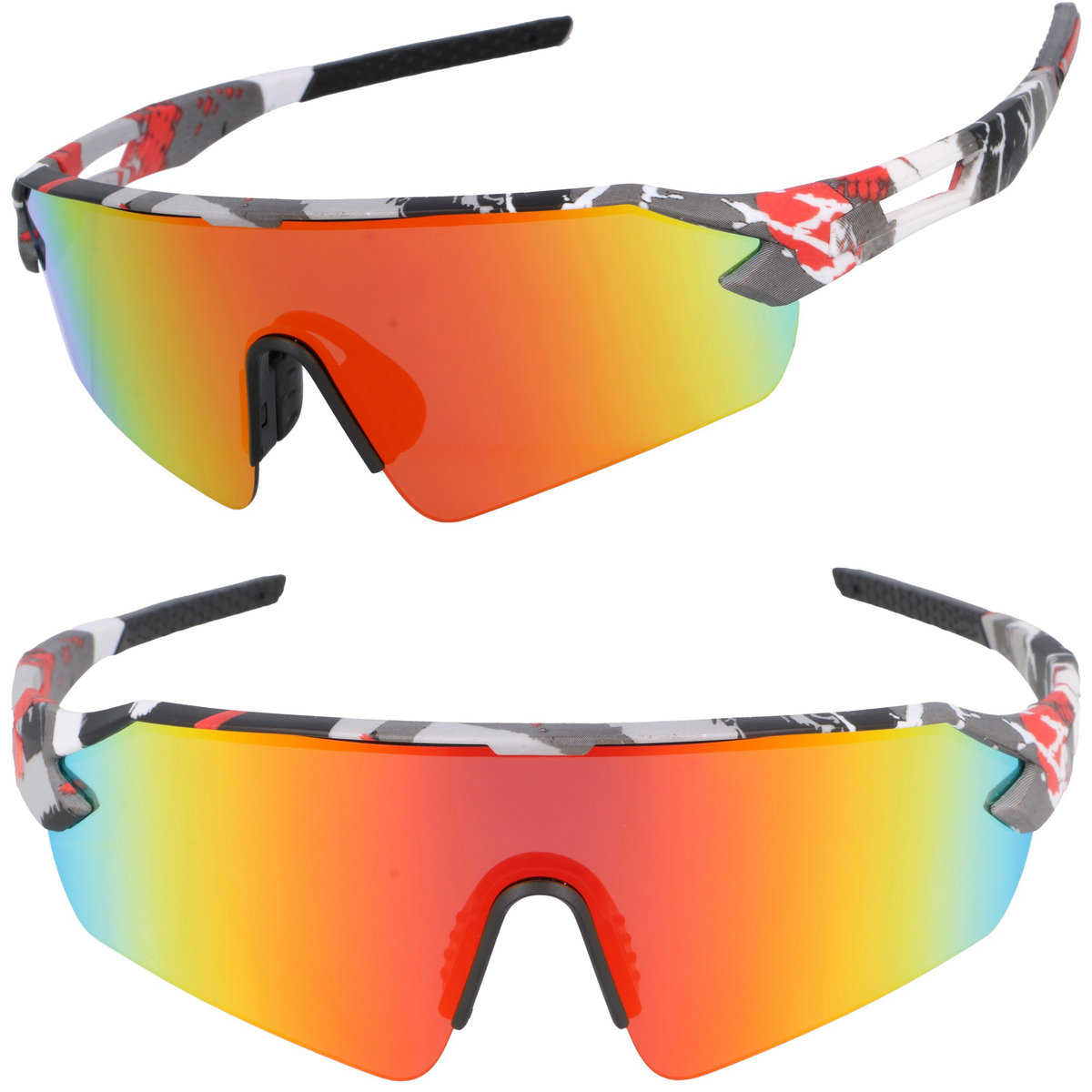 Okulary przeciwsłoneczne sportowe lustrzanki Arctic Red