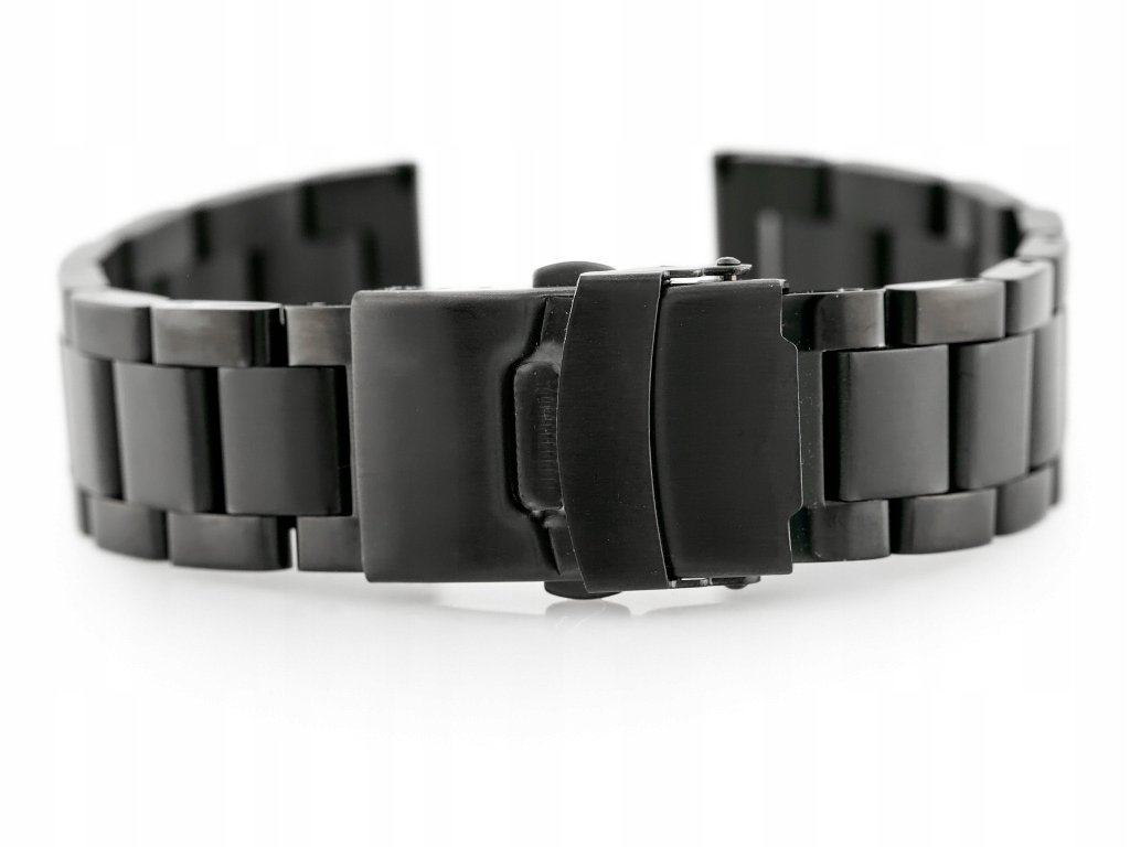 Bransoleta Pacific M3 - Solid Steel - czarna 22mm