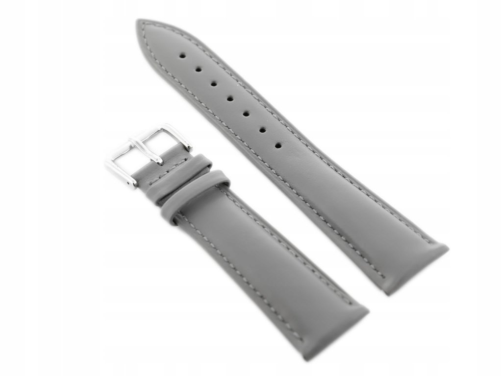 Pasek skórzany do zegarka W94 - siwy - 14mm