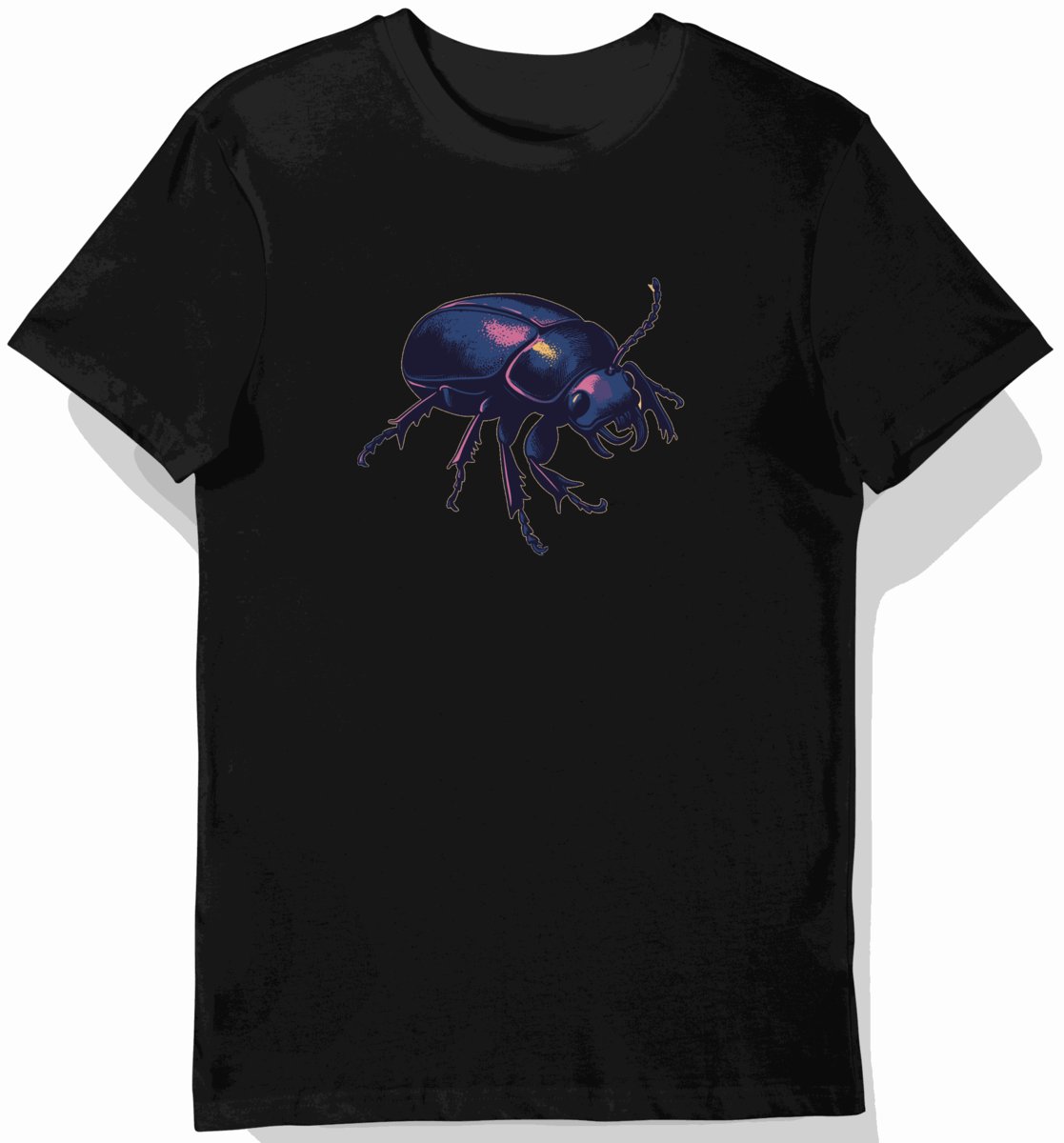 Koszulka męska czarna z grafiką Pasterskiego Psiego w stylu zwierzęcym. 3XL