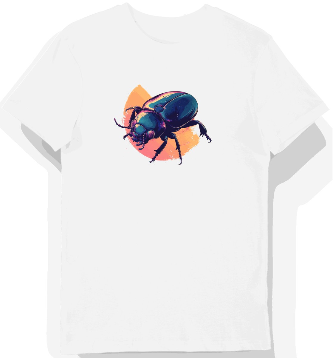 Koszulka męska biała z wilczurkiem w stylu zwierzęcym 3XL