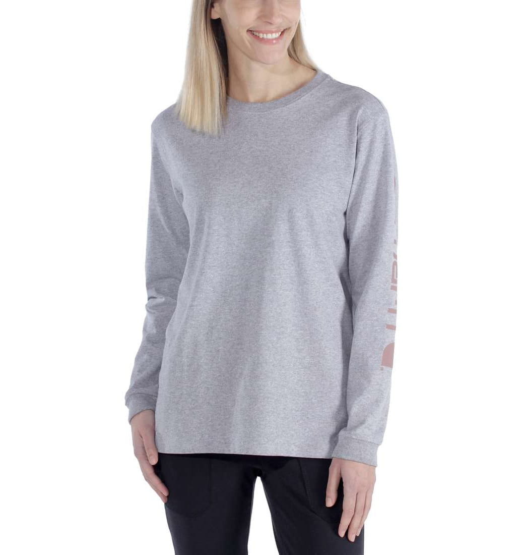 Koszulka Carhartt Workwear Sleeve Logo Long-Sleeve T-Shirt HEATHER GREY