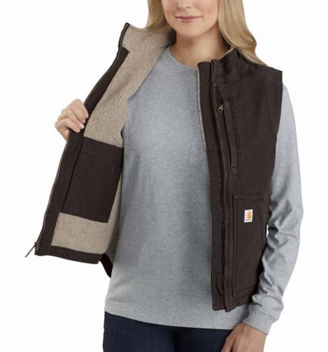 Gilet Bez Rękawów CARHARTT Podszewka Sherpa Mock Taupe T.XL - 104224-032-XL