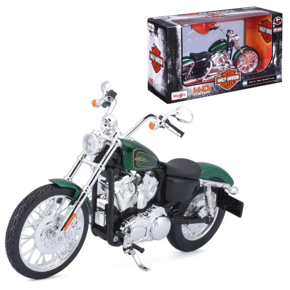 HARLEY DAVIDSON XL 1200V SEVENTY-TWO 2013 MODEL MOTOCYKLA W SKALI 1:12