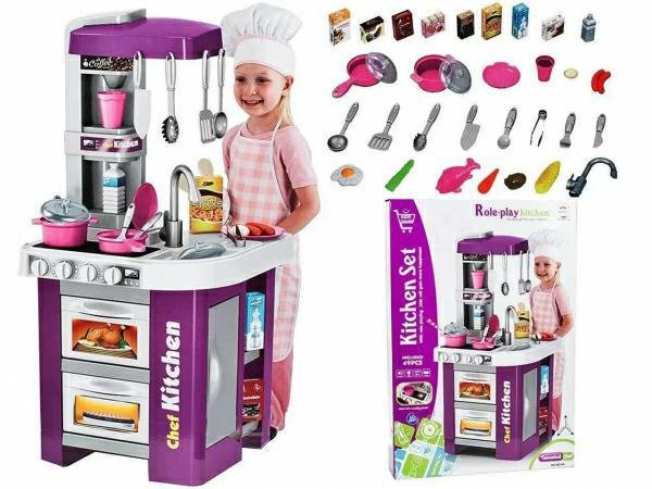 GAZELO duża kuchnia z 49 akcesoriami RÓŻOWA G158968