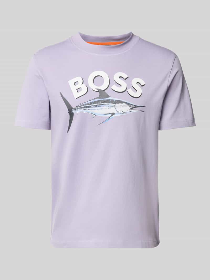 T-shirt z nadrukiem z logo model ‘Bossfish’