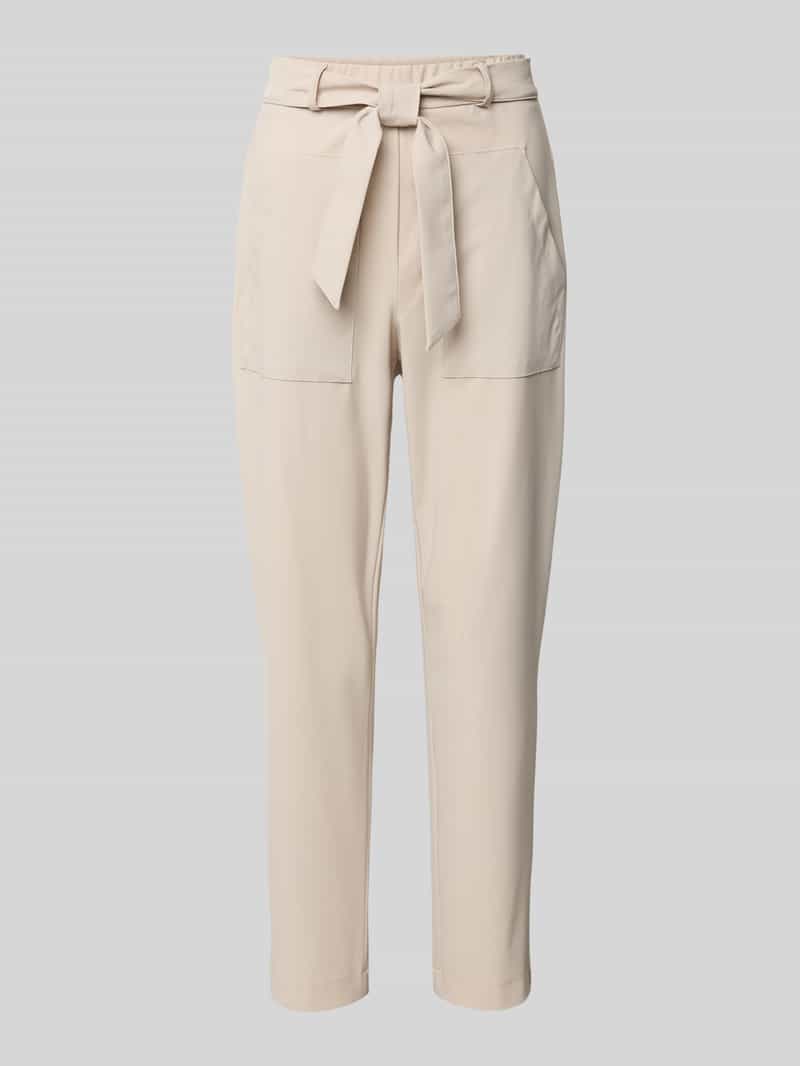 Spodnie materiałowe o kroju regular fit o skróconym kroju model ‘IRA’