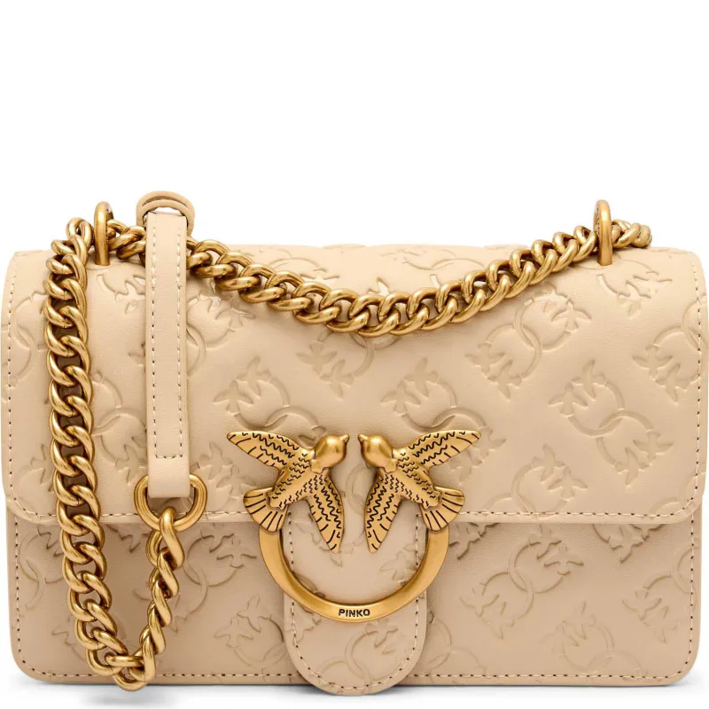 Pinko Skórzana torebka na ramię LOVE ONE MINI