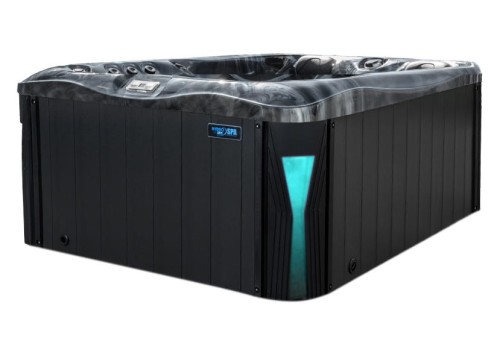 HYDROSAN - Wanna SPA Jacuzzi ogrodowe z hydromasażem 3-osobowa 210x170 cm 230V CZARNA FALA OBUDOWA ANTRACYT SPA530