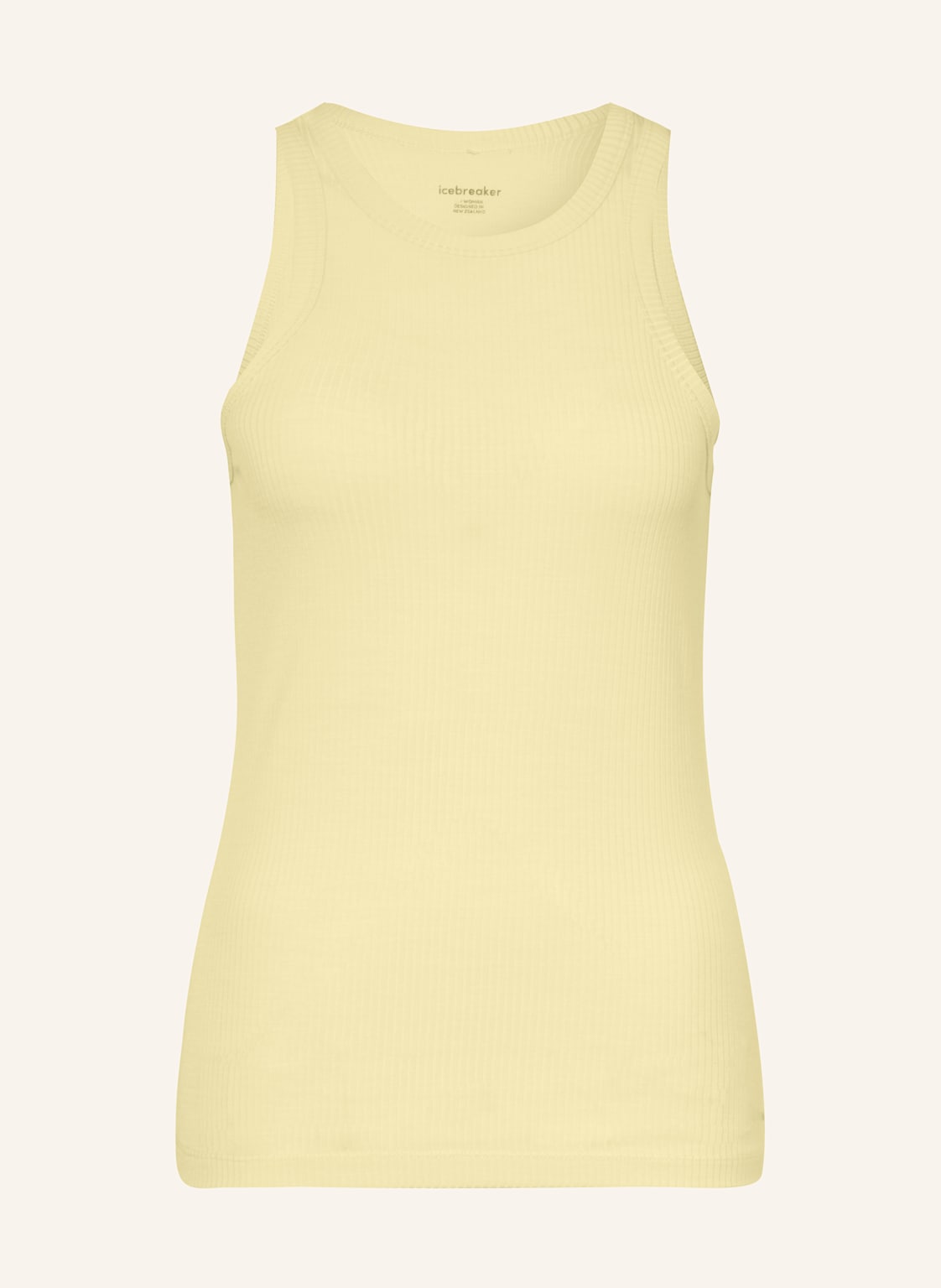 Icebreaker Tank Top Lotus Z Wełną Merino gelb