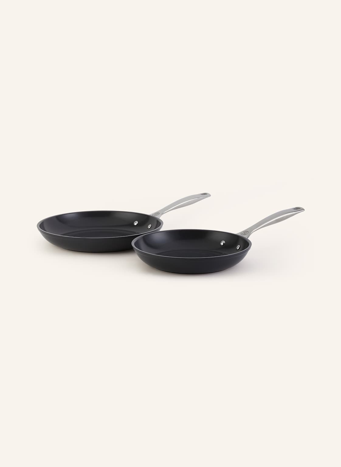 Le Creuset 2-Cz. Zestaw Patelni Essentials schwarz