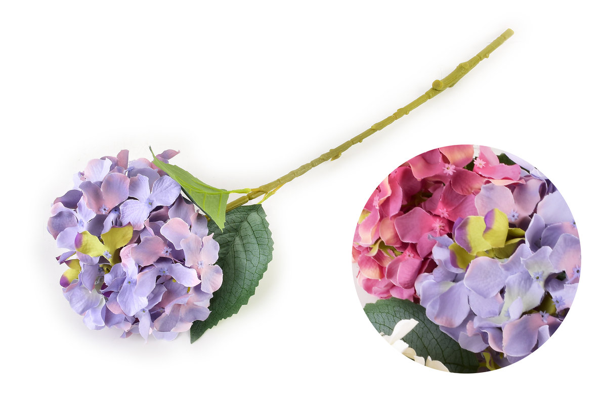 VIRIDIS Sztuczny kwiat hortensja62x16cm fiolet