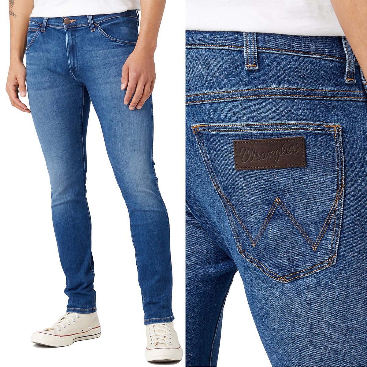 Wrangler BRYSON Harris EPIC SOFT ELASTYCZNE SPODNIE JEANSOWE RURKI W29 L34