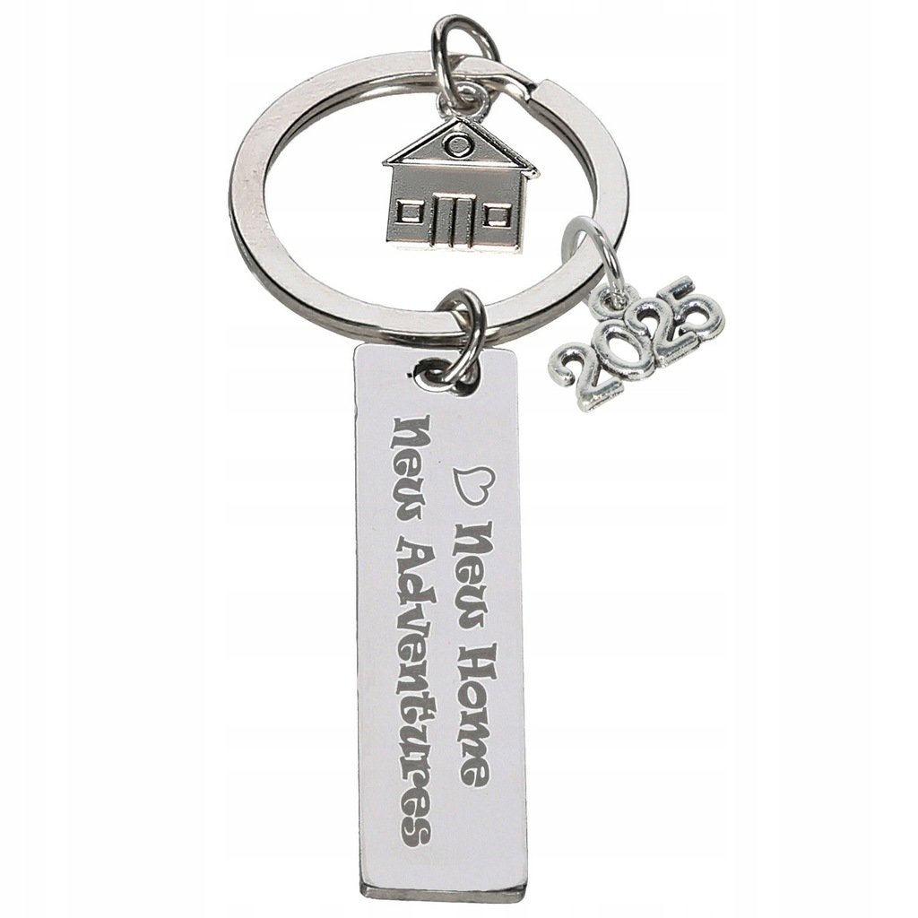 Breloczek do kluczy new home new adventures prezent na nowy dom pamiątka
