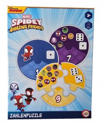 Puzzle edukacyjne z cyframi do nauki liczenia Marvel Spidey Toy Universe