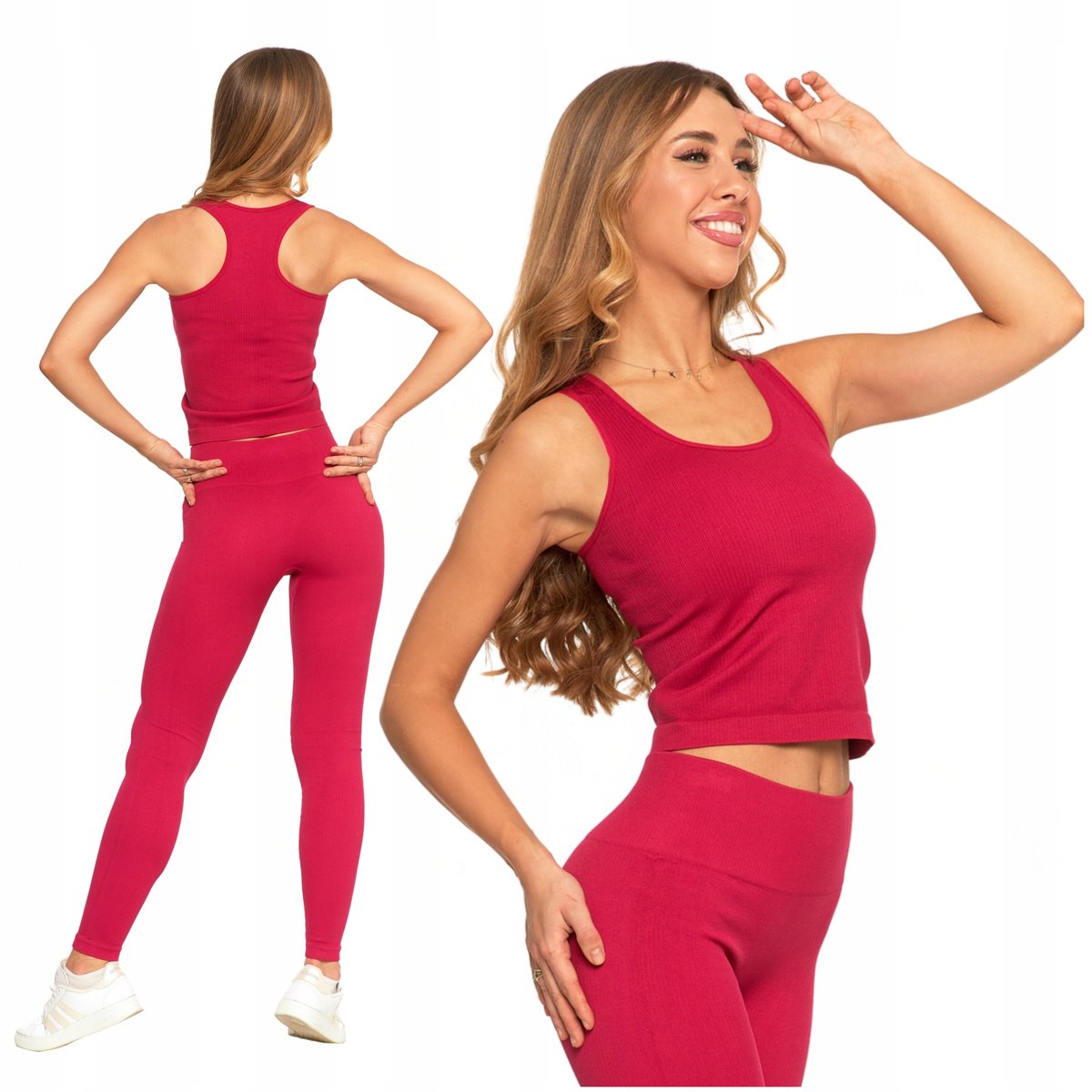 TOP DAMSKI Sportowa Koszulka Bokserka Prążkowana Stylowa Wygodna MORAJ L/XL