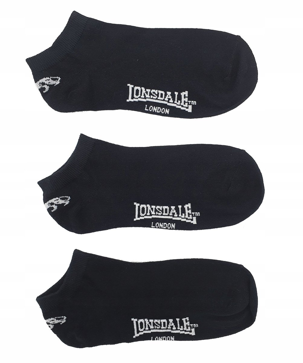 SKARPETKI LONSDALE 39-42 3 PARY STOPKI HIT CZARNE