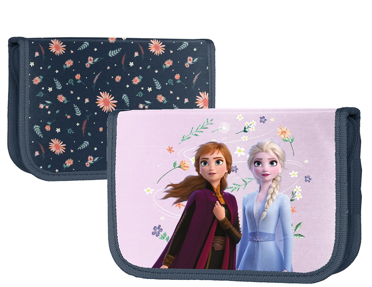 Piórnik szkolny dwuklapkowy rozkładany Kraina Lodu Frozen Anna i Elsa