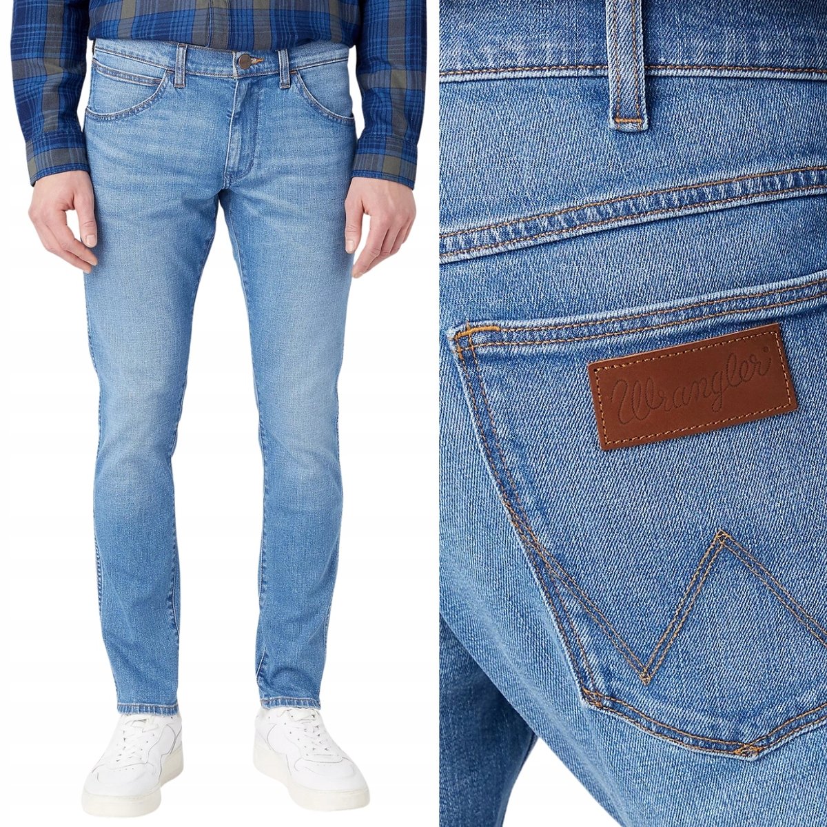 Wrangler BRYSON SKINNY Halt DżINS MĘSKIE SPODNIE JEANSOWE RURKI W30 L34