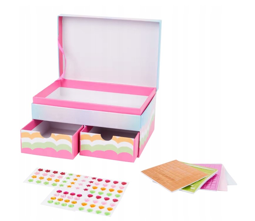 Zestaw DIY Szkatułka na Biżuterię dla Dzieci do Ozdobienia